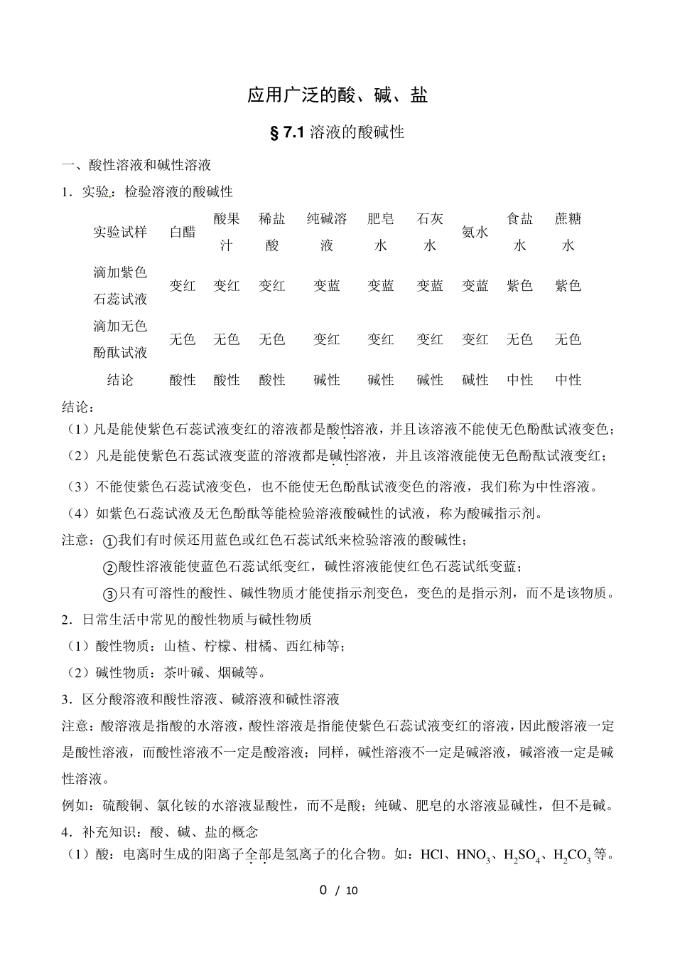 初三化学酸碱盐知识点(最全整理新版)_第1页