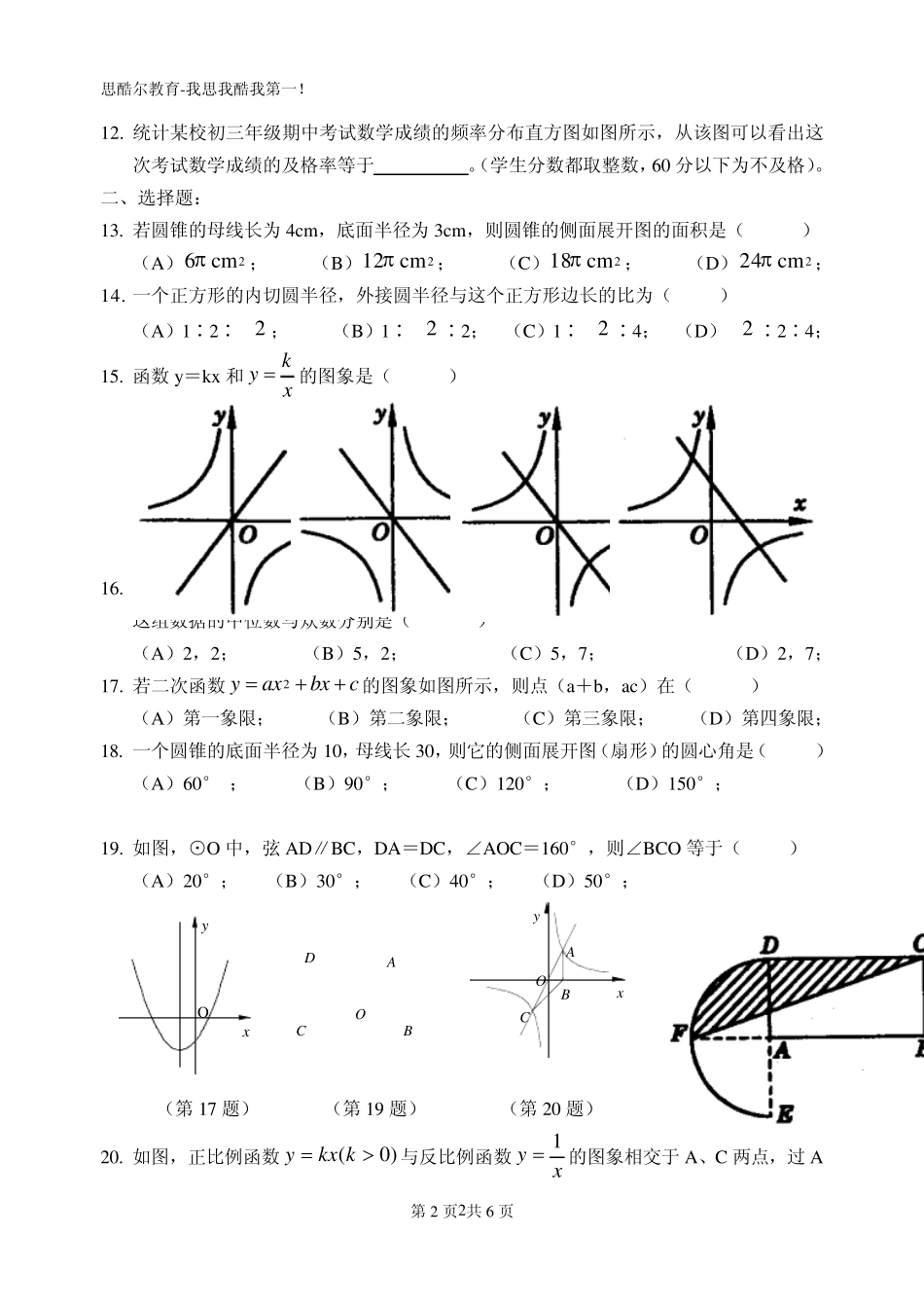 初三数学冲刺二_第2页