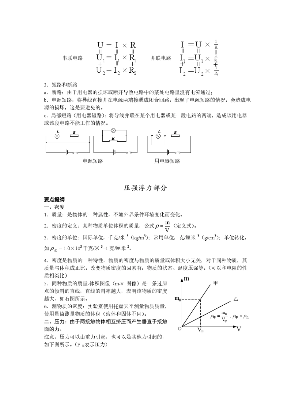 初三物理一模考试知识点_第3页