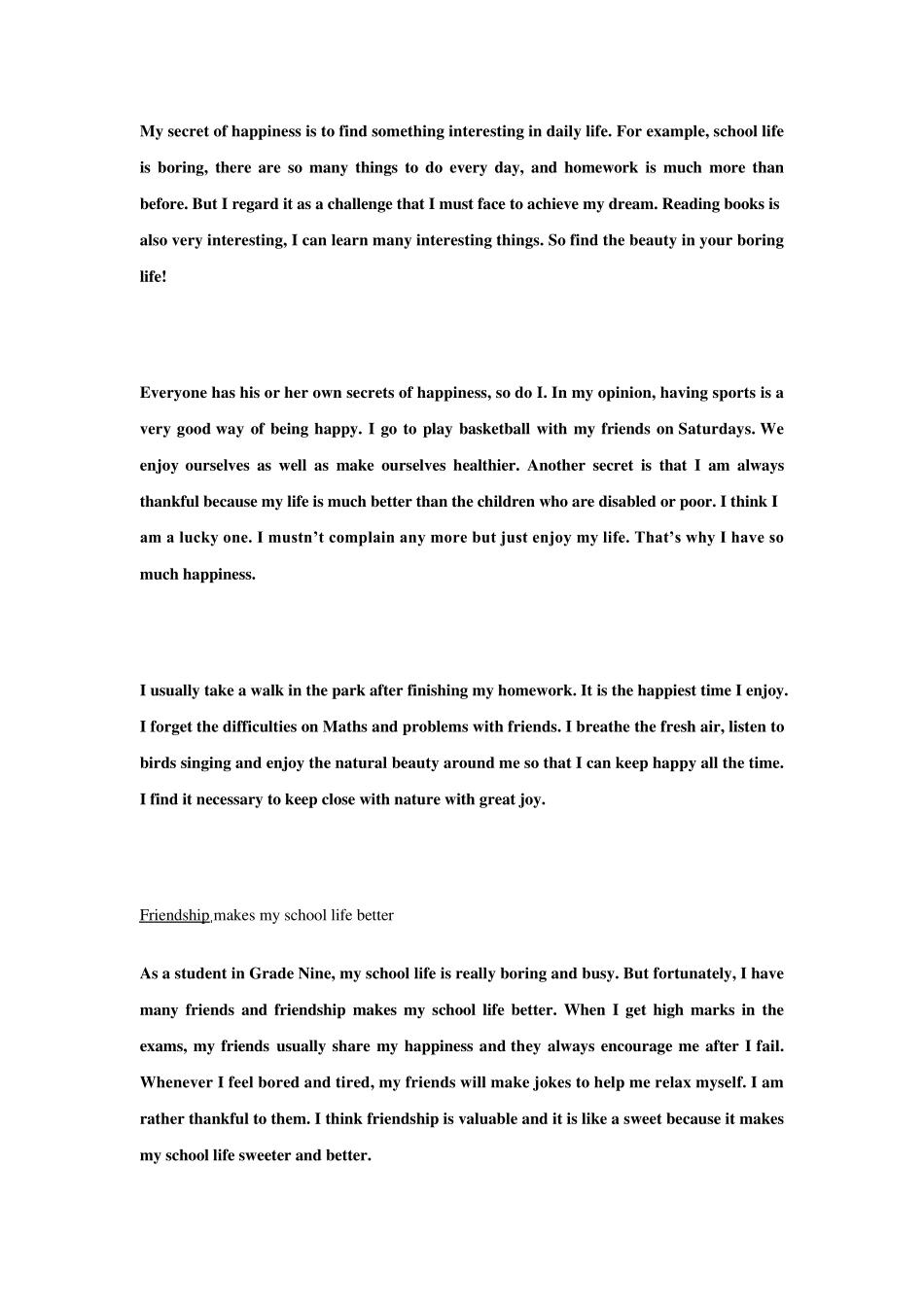 初三英语作文优秀学生习作_第3页