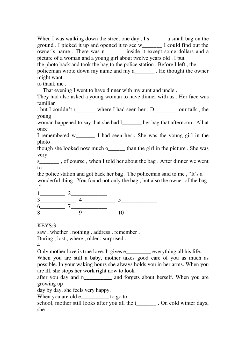 初三英语短文综合填空训练_第2页