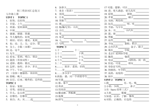 初三英语词汇总复习