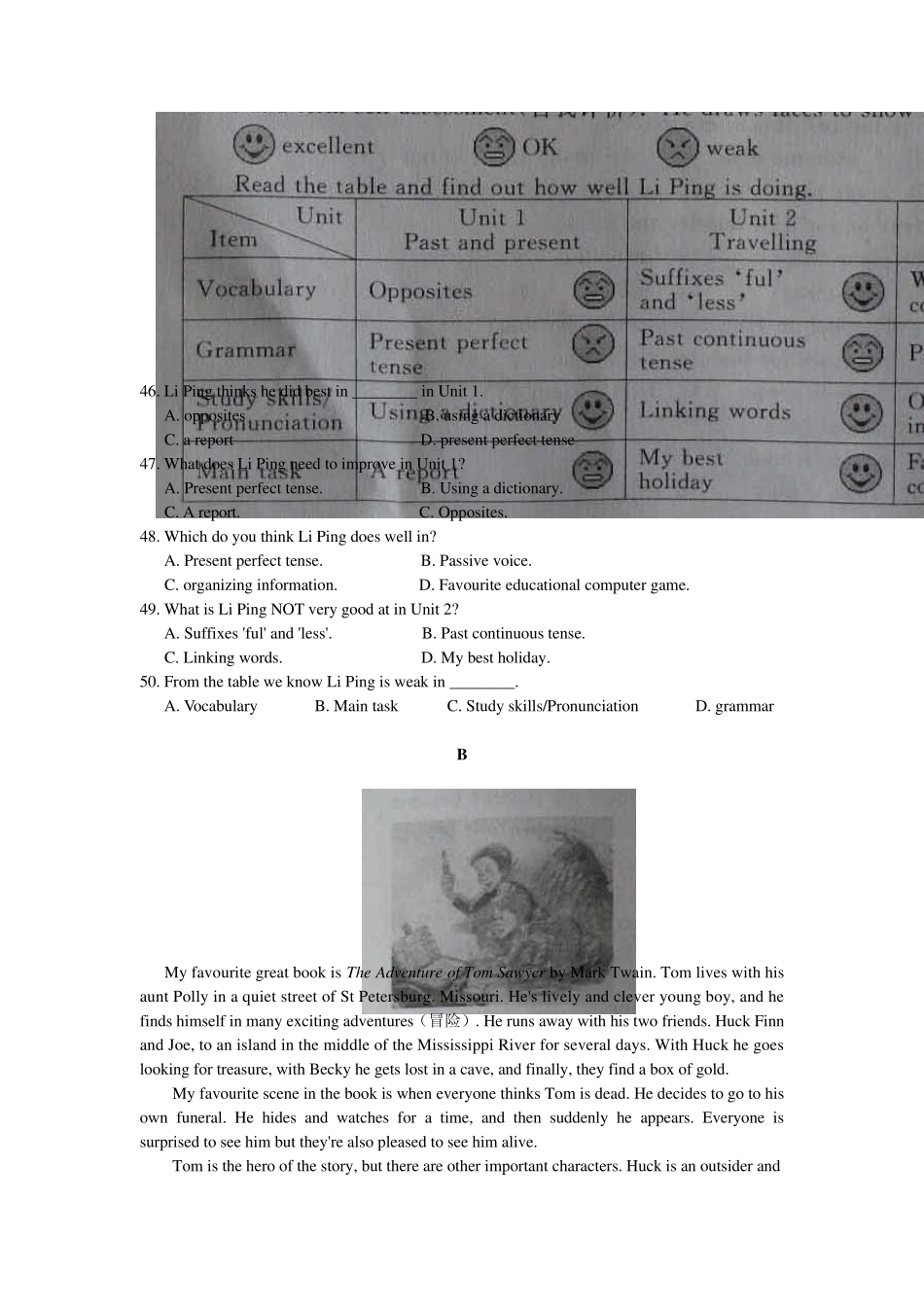 初三英语阅读全真精练含答案_第3页