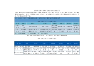 2005年秋季中国教育电视台电大课程播出表