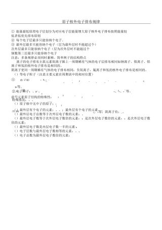 核外电子排布规律总结归纳