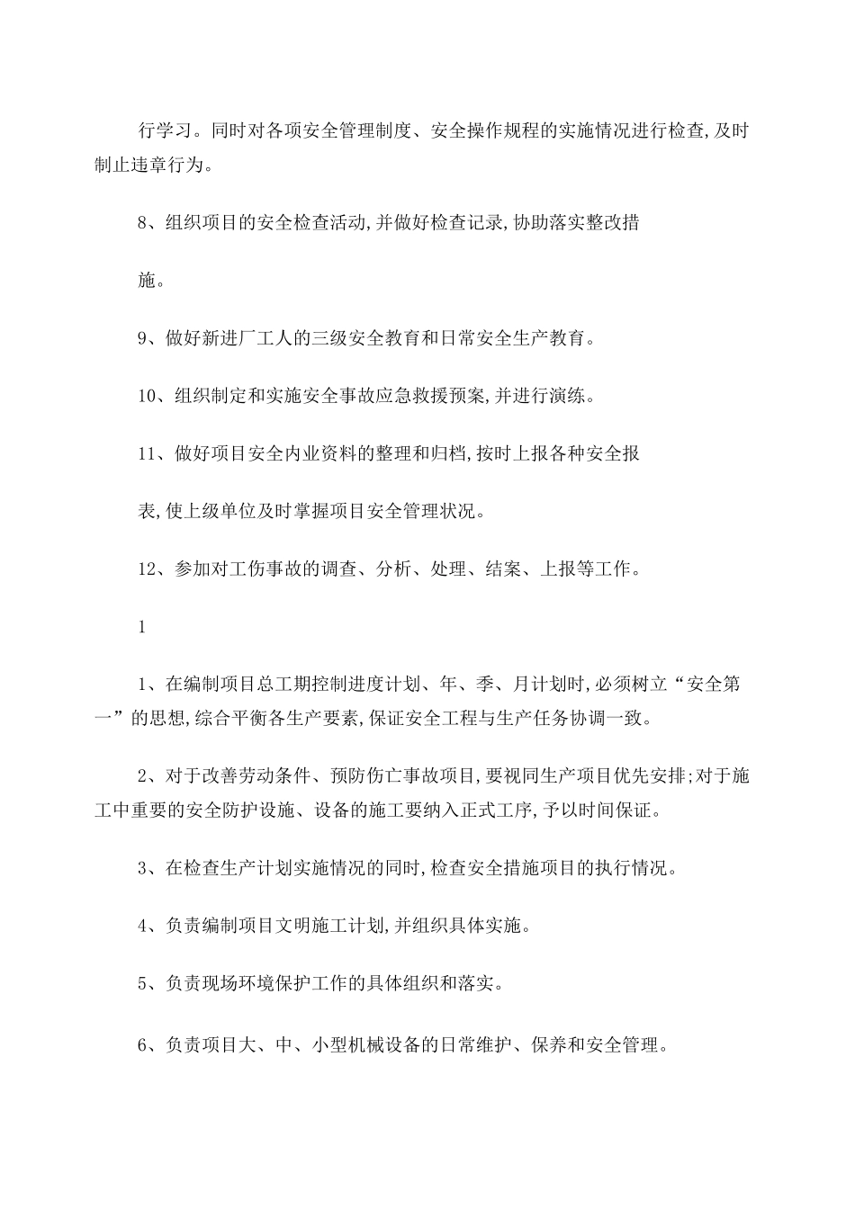 项目安全生产责任制_第2页