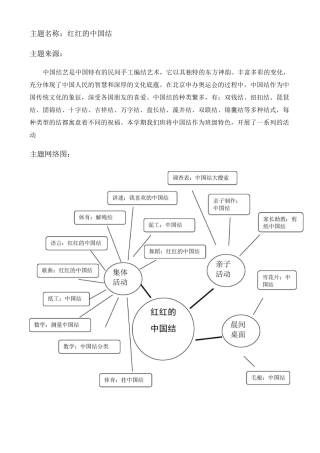 大班《红红的中国结》生成主题活动
