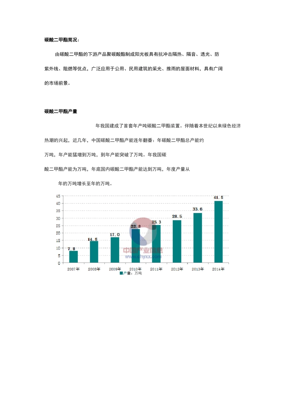 国内碳酸酯行业简析_第1页