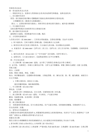 外国美术史知识