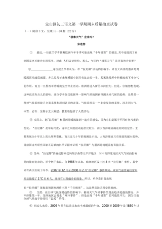 上海一模说明文