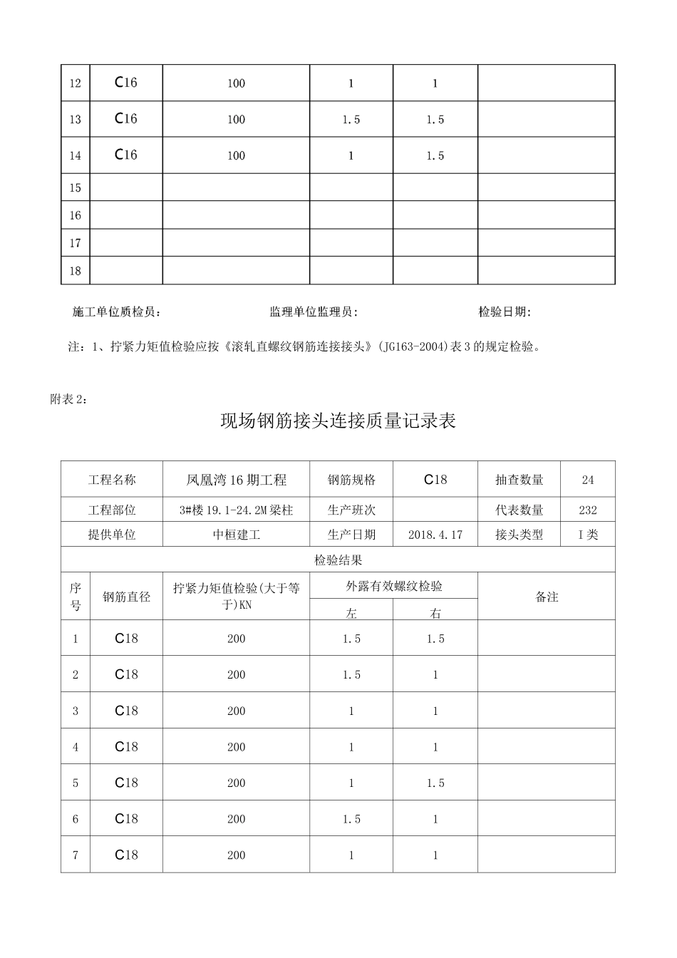 现场钢筋接头连接质量记录表_第3页