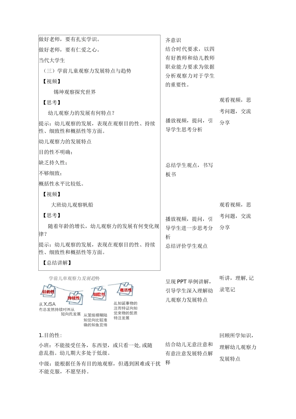 学前儿童观察力发展与培养——思政课教案_第3页