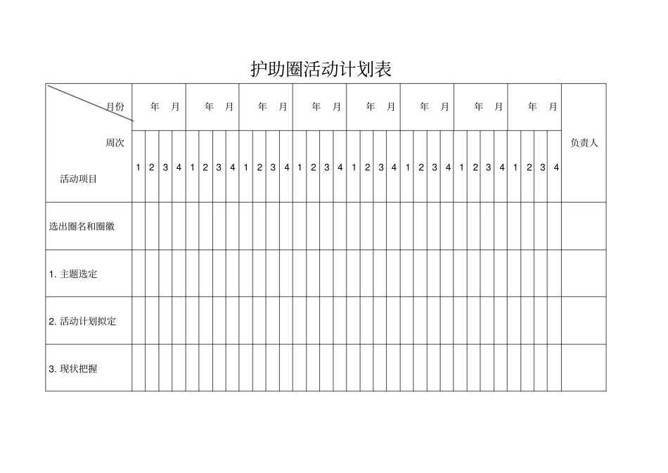 护理品管圈活动计划表_第1页