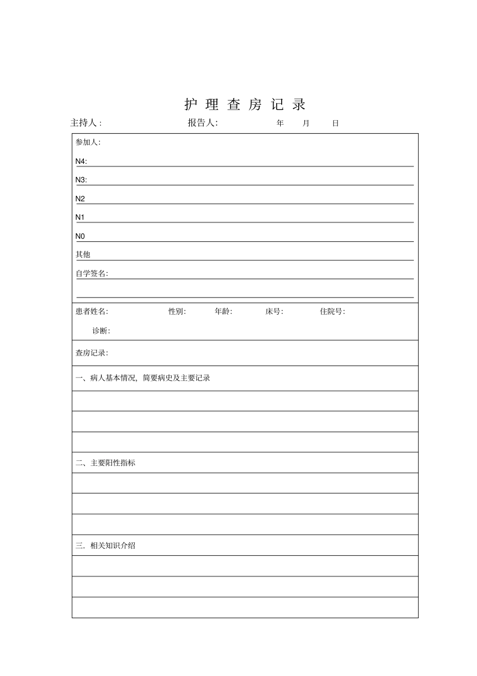 护理查房范文模板_第2页