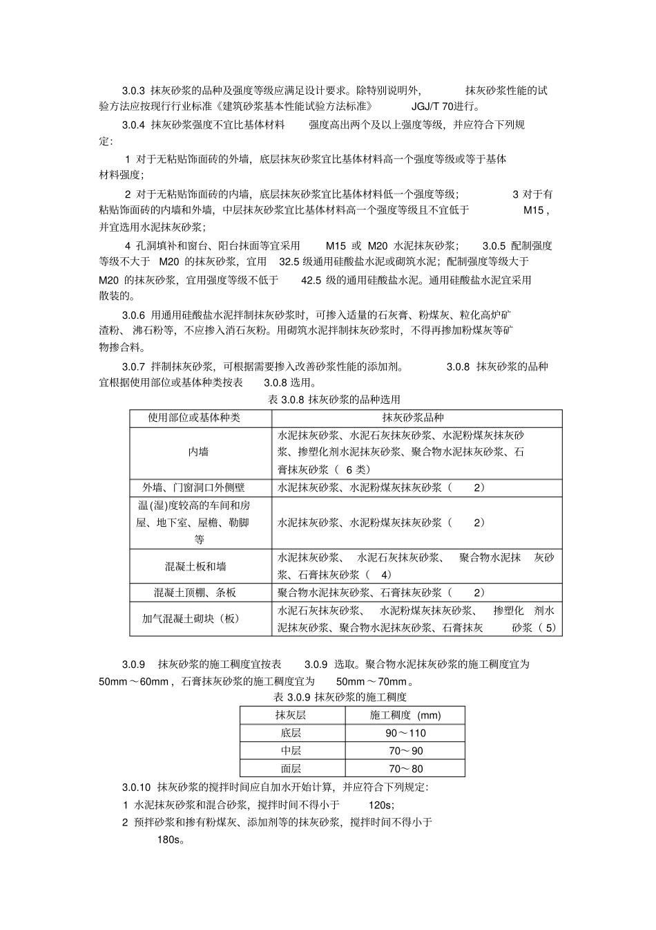 抹灰砂浆技术规程_第2页