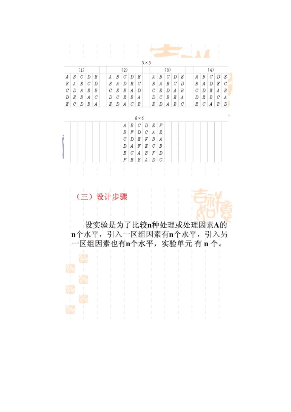 拉丁方设计思路和方法介绍汇总_第2页