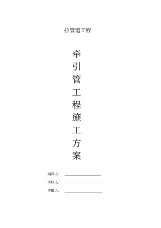 拉管专项施工方案