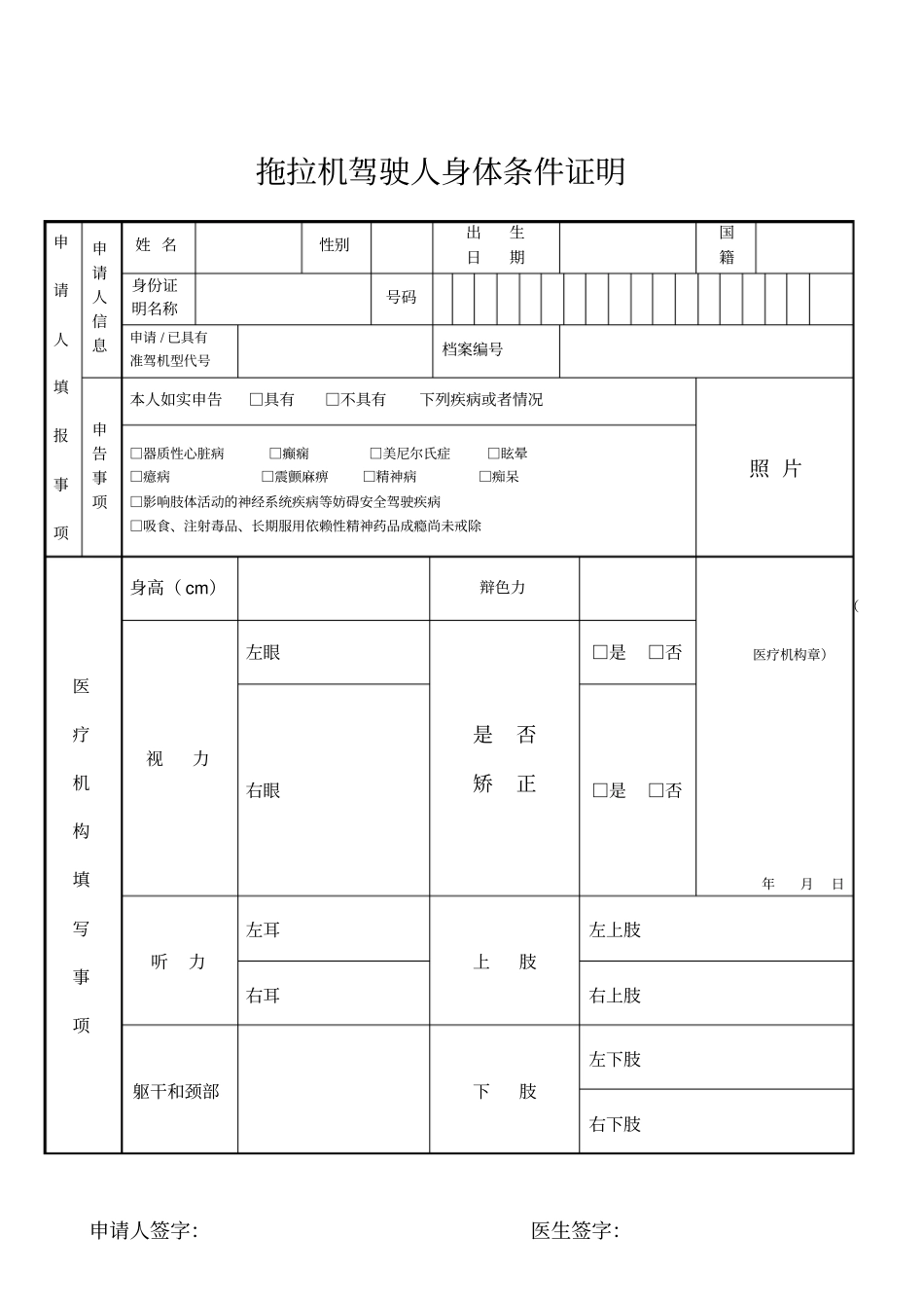 拖拉机驾驶证请表_第3页