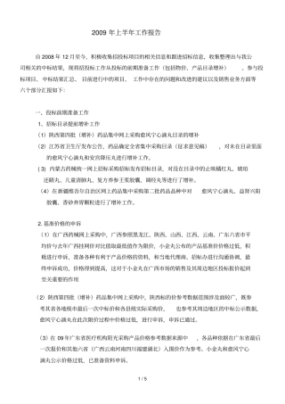 招投标工作报告总结