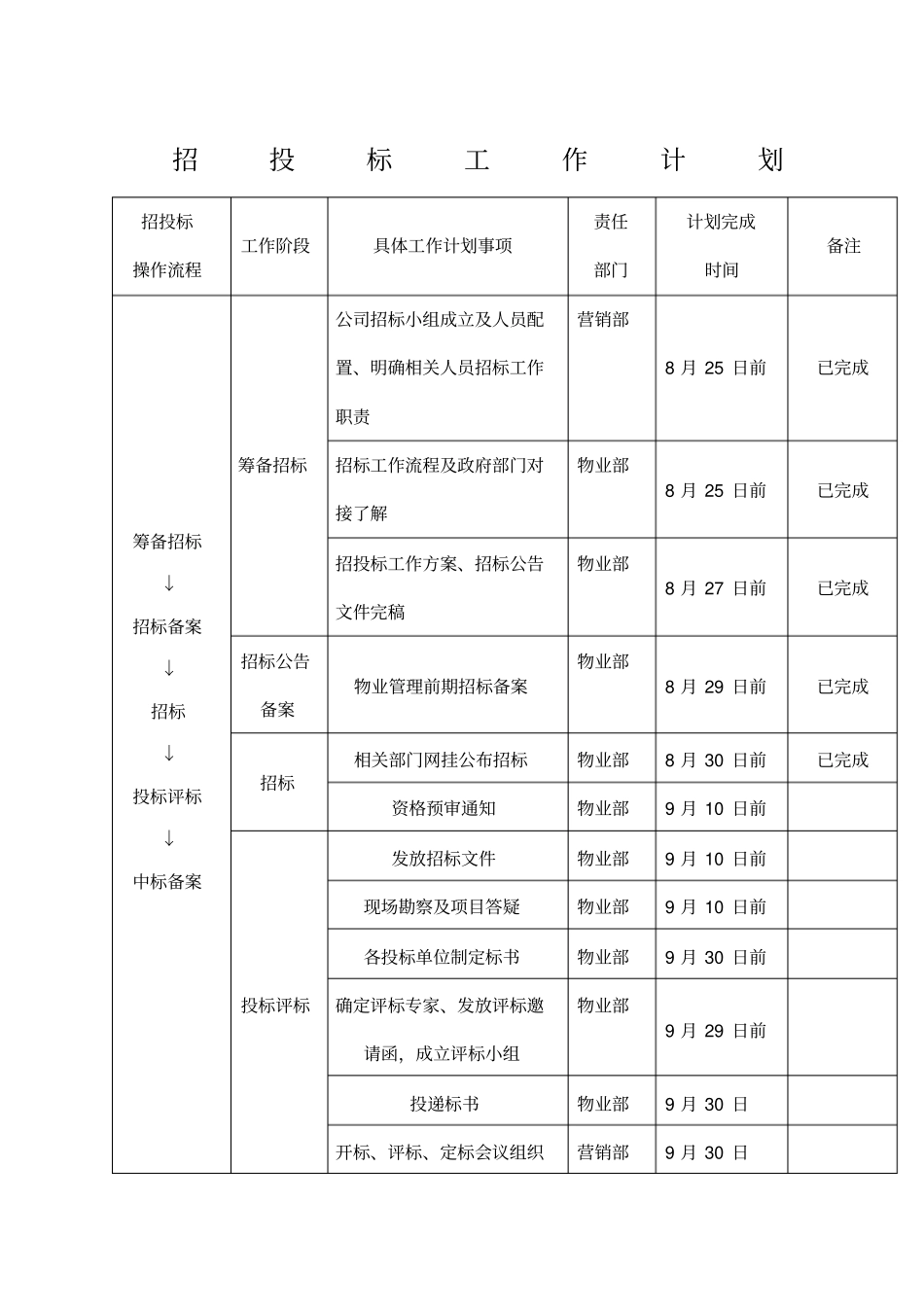 招投标工作计划_第1页
