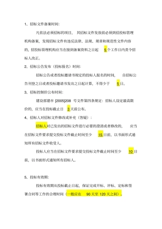 招标代理时间节点