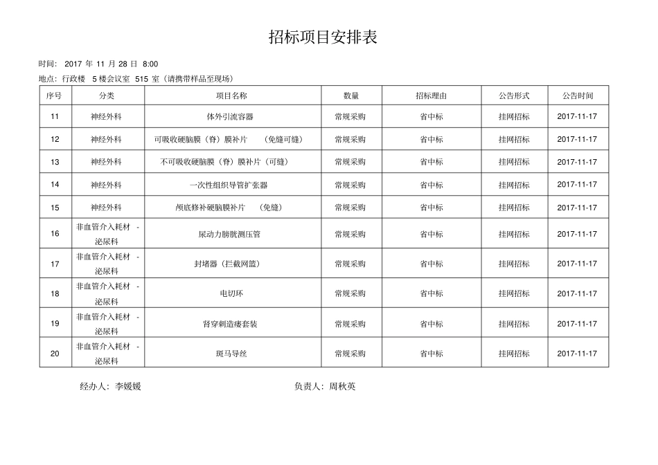 招标项目安排表_第2页