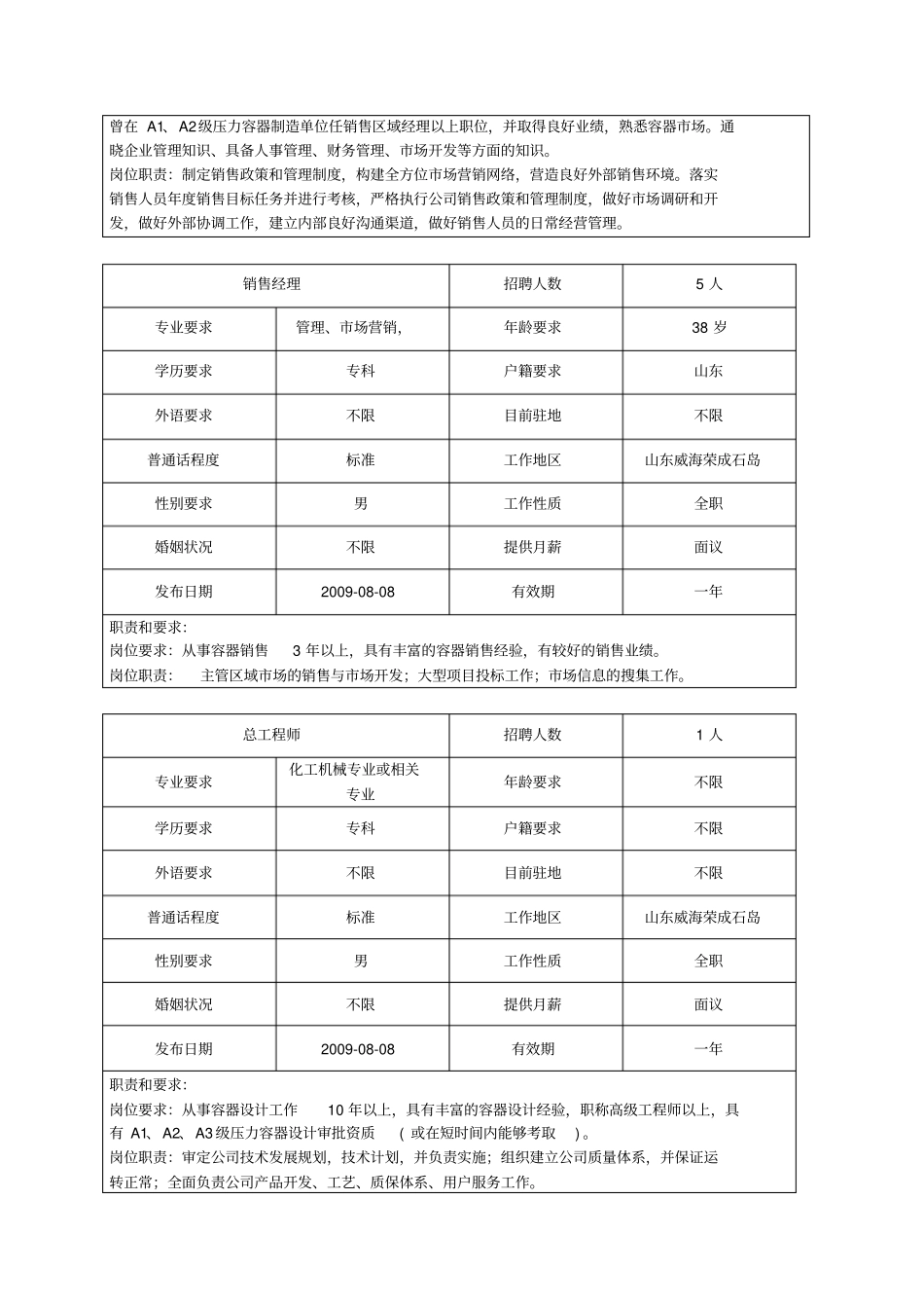 招聘岗位说明_第2页