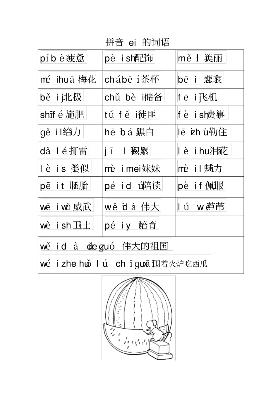 拼音ei的词语_第1页