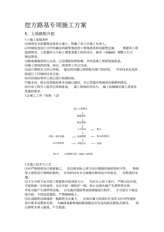 挖方路基专项施工方案