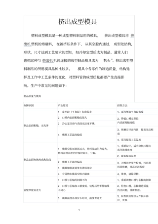 挤出成型模具