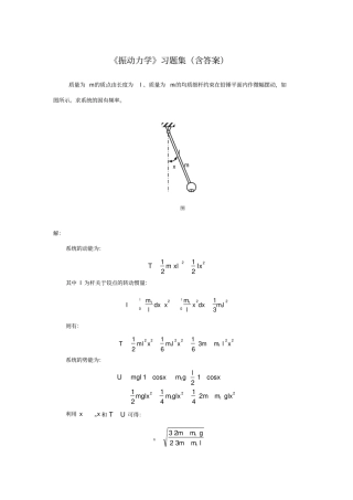 振动力学习题集含答案