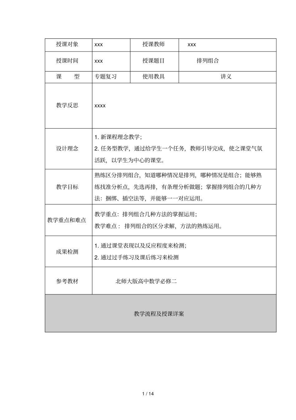 排列组合专题期末复习资料_第1页
