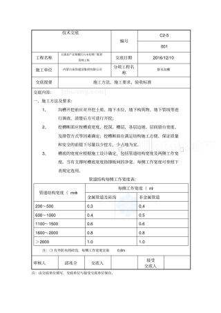 排水工程全套技术交底