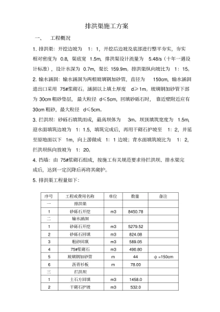 排洪渠施工方案