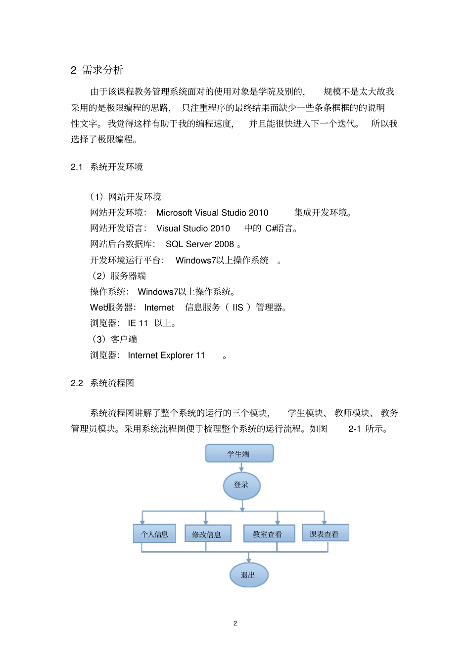 排课系统毕业设计文档说明2资料_第2页
