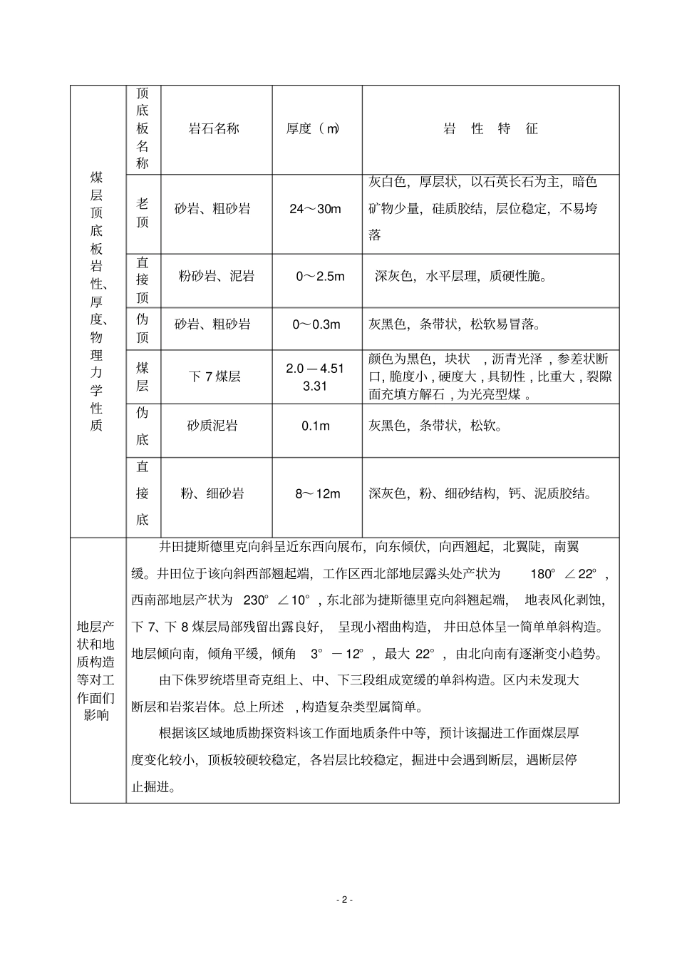 掘进地质说明书_第3页