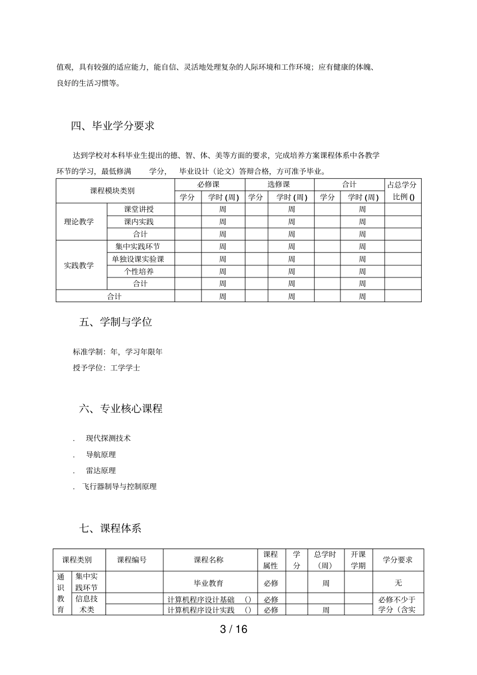 探测制导与控制技术培养方案_第3页