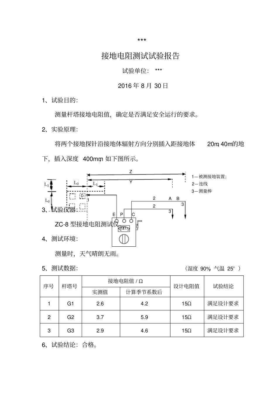 接地电阻测试报告_第1页