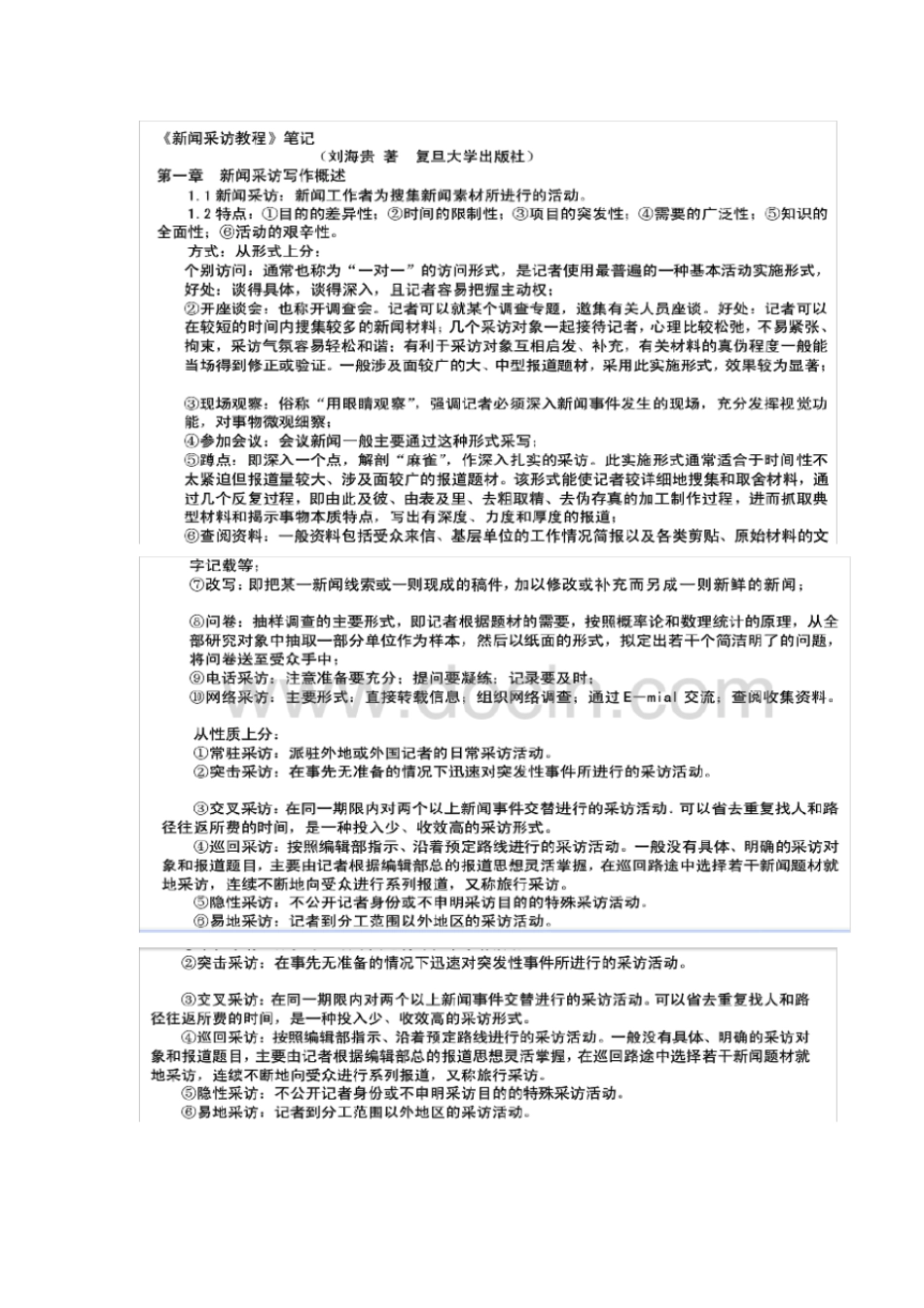 推荐新闻采访教程刘海贵笔记_第1页