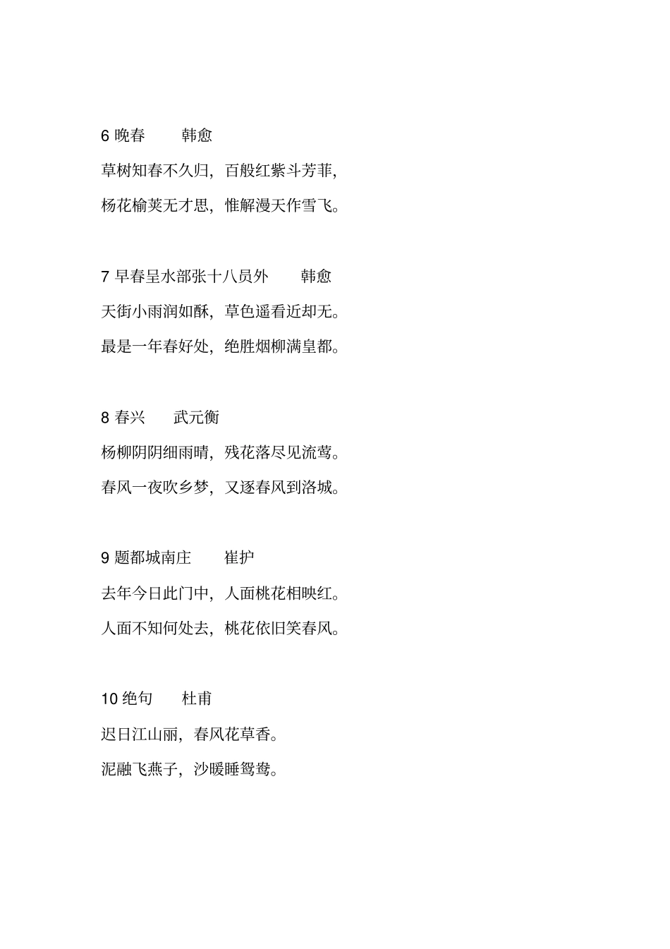 描写春天的古诗37首已整理分析_第2页