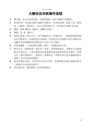 协议存款操作流程2024-11-04