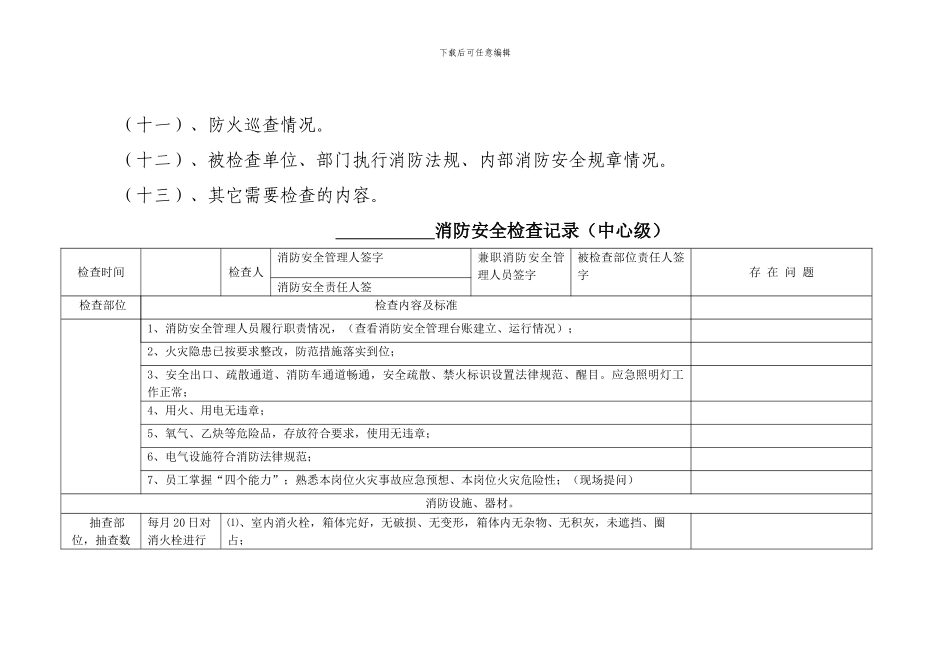 单位消防安全检查记录._第2页