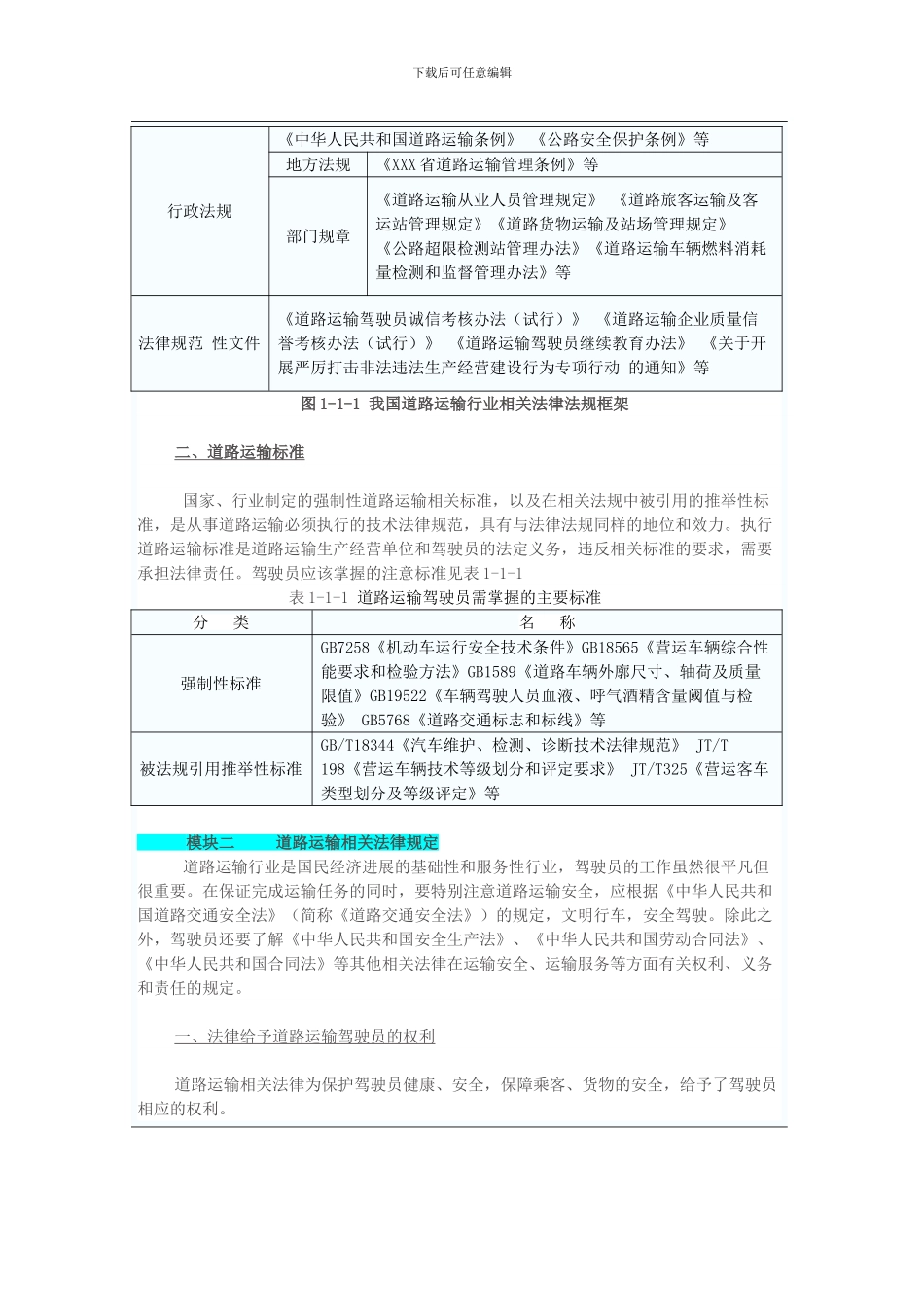 单元一-道路运输相关法律_第2页