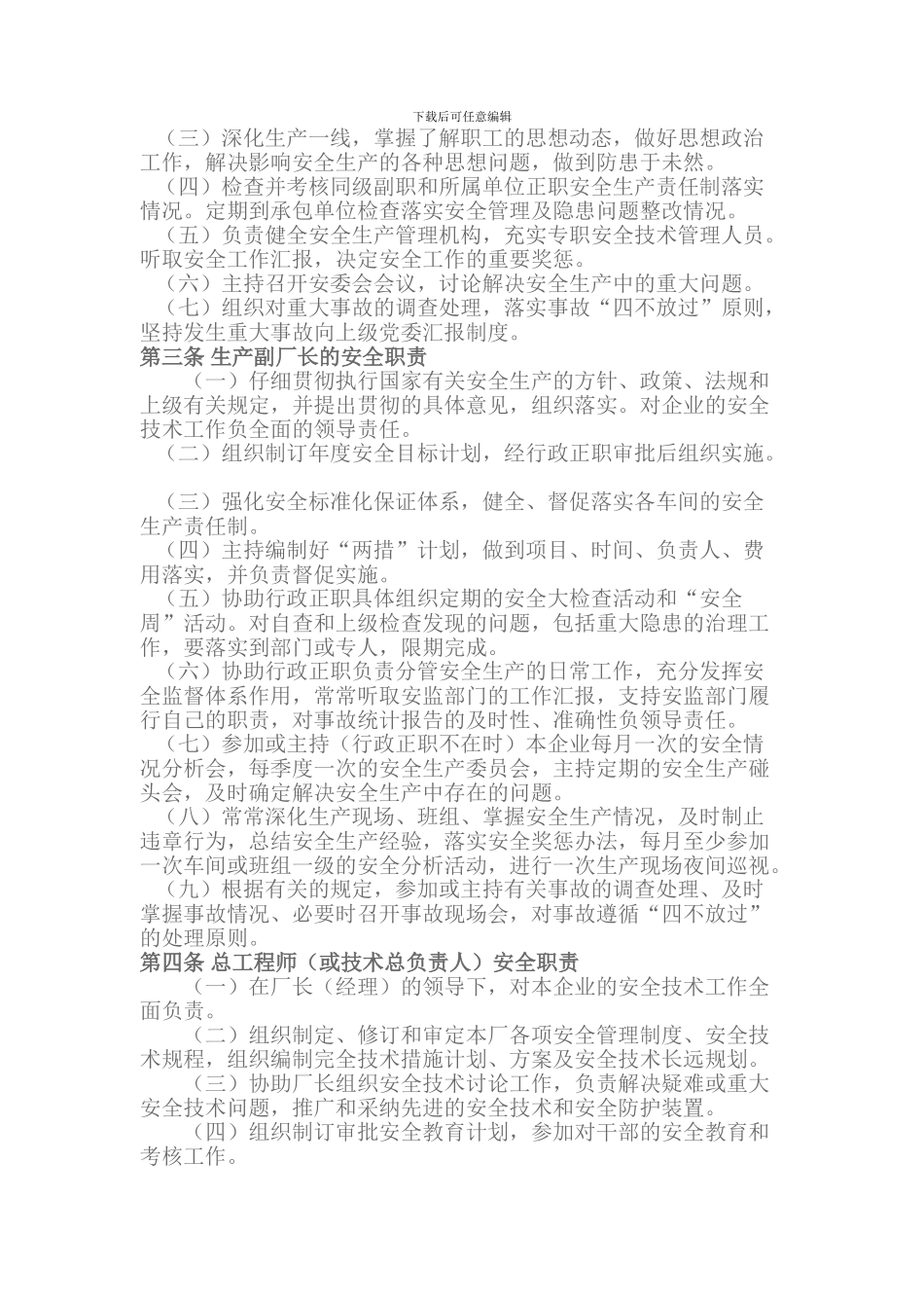 厂级领导安全生产责任制_第2页