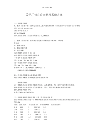 厂长办公室新风系统方案