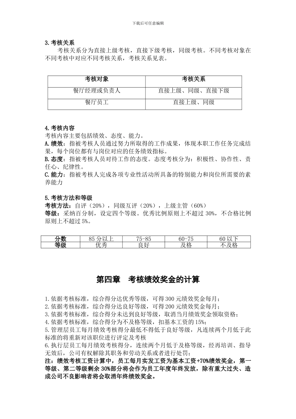 参仔皇餐饮绩效考核方法_第3页