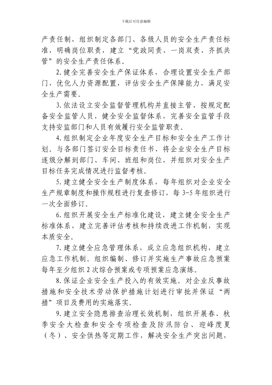 发电企业总经理安全生产责任标准._第2页
