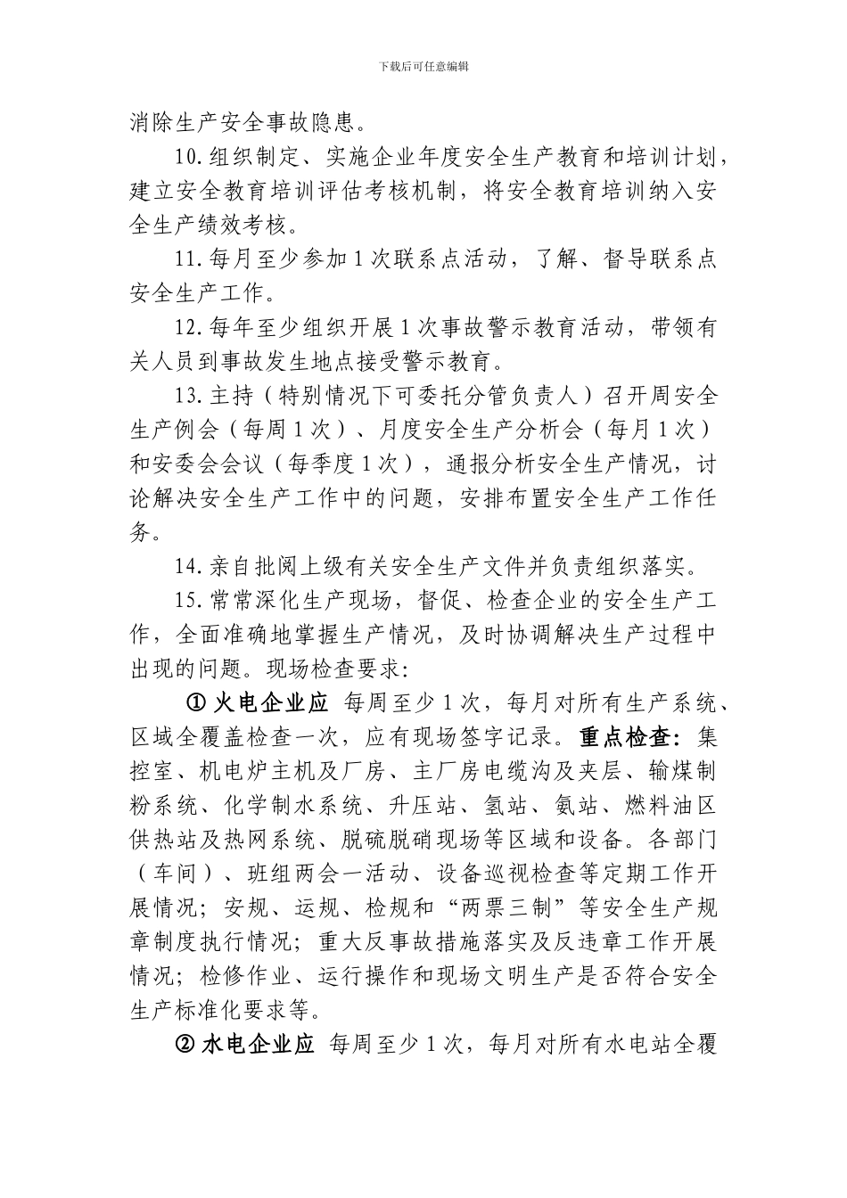 发电企业总经理安全生产责任标准._第3页