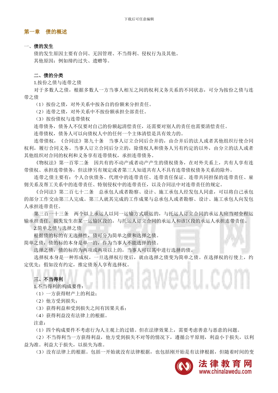 司法考试通关必过宝典——合同法冲刺重点_第1页