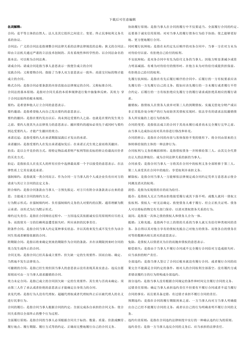 合同法期末复习资料_第1页